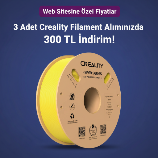 3 Adet Creality Filament Alana Sepette 300 TL İndi